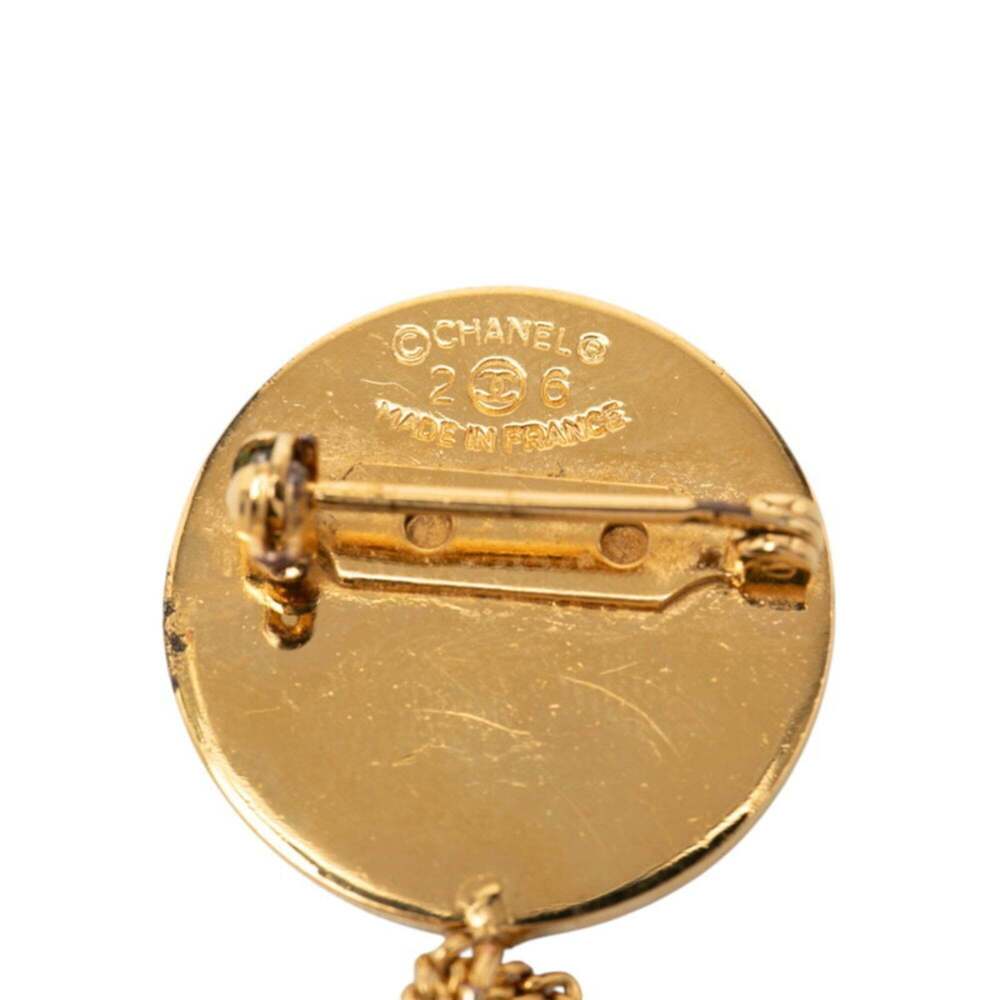 CHANEL Vintage Gold Logo Brooch - Picture 3 of 3